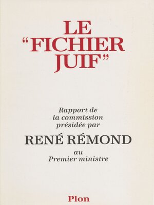 cover image of Le Fichier juif